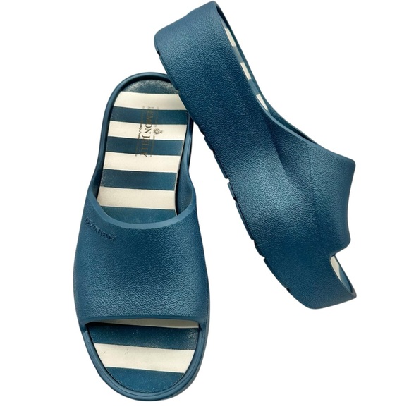 Lemon Jelly Shoes - Lemon Jelly Women's Sunny Slide Blue Platform Sandal Size EU 39